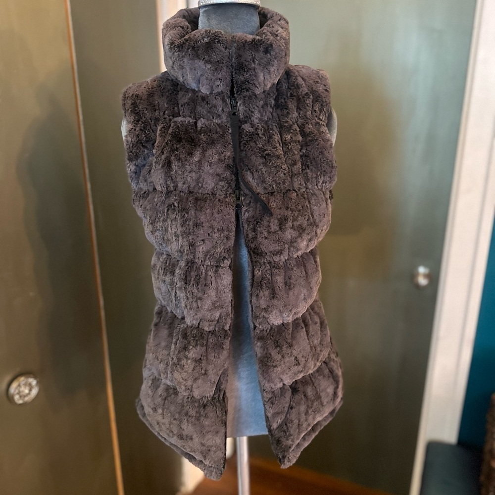 Athleta Dark Gray Plush Vest